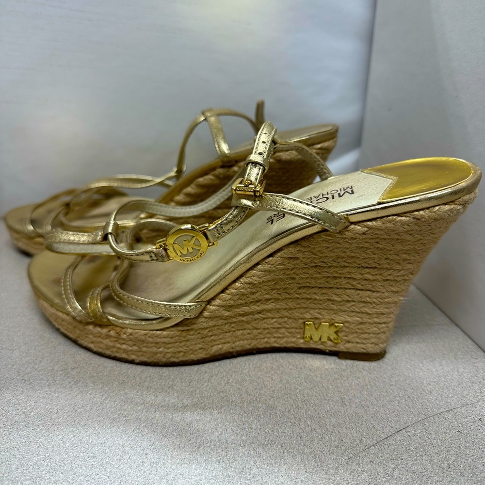 Michael Kors womens heels, wedge shoes, size 7.5, bin#5